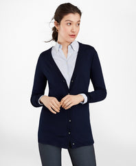 Brooks Brothers Women Merino Wool Long Cardigan