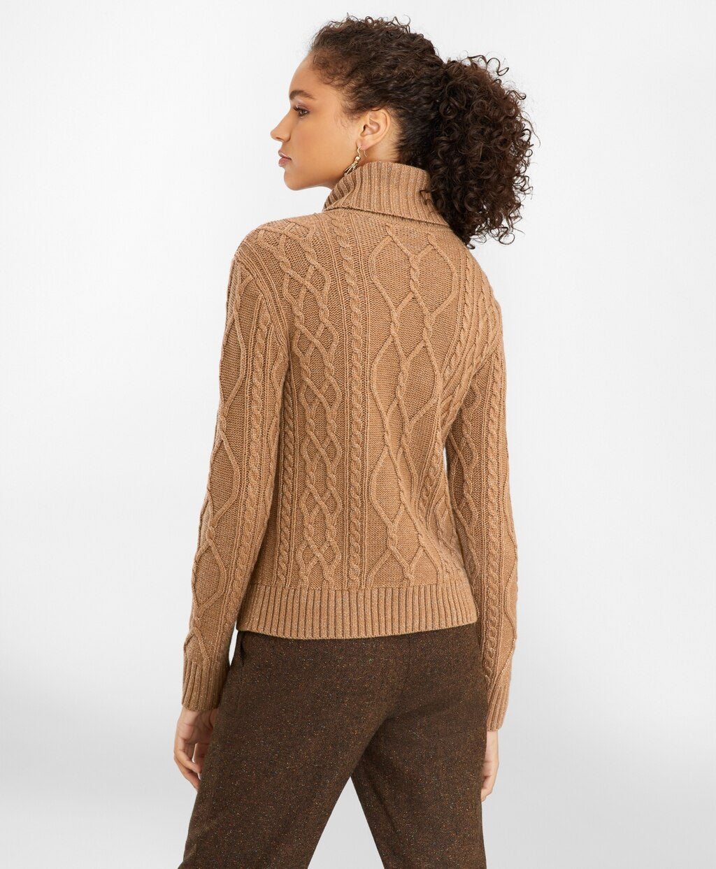Brooks Brothers Women Beaded Cable-Knit Sweater