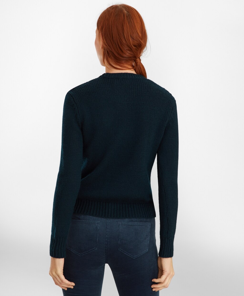 Brooks Brothers Women Wool-Alpaca Cable-Knit Sweater