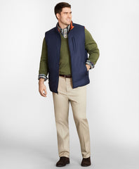Brooks Brothers Men Big & Tall Reversible Quilted Down Vest