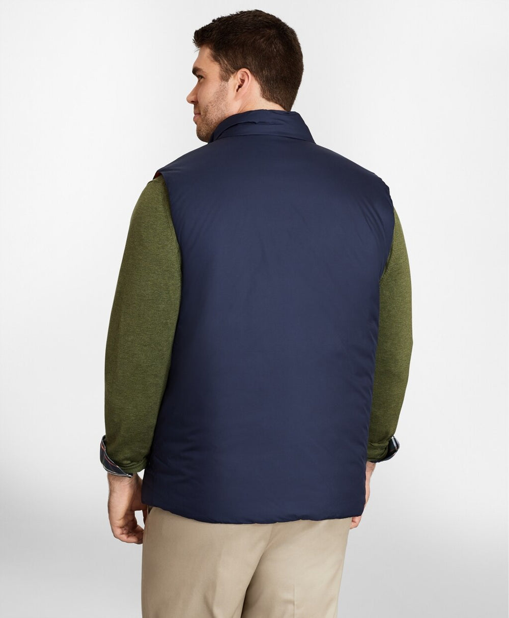 Brooks Brothers Men Big & Tall Reversible Quilted Down Vest