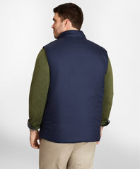 Brooks Brothers Men Big & Tall Reversible Quilted Down Vest