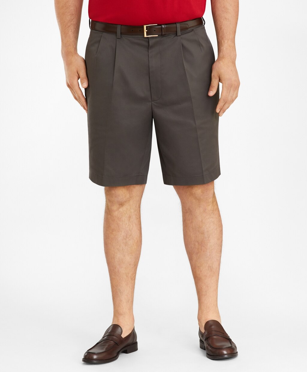 Brooks Brothers Men Big & Tall Pleat Front Stretch Advantage Chino Shorts